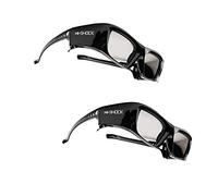 2x Hi-SHOCK BT/RF Pro Black Diamond | Bluetooth 3D glasses for 3D TV & 3D-RF projectors from Sony, Epson, Jvc, Samsung, Panasonic [shutter glasses | 120 Hz | rechargeable | 39g | bluetooth/rf]