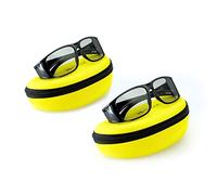 2x Hi-SHOCK passive 3D glasses for 4K 3D TV compatible with LG, Grundig or AG-F420 / PTA417 / TDG500P / TY-EP3D20E / PX1821E-1TVA | incl. case [polarization 3D technology]
