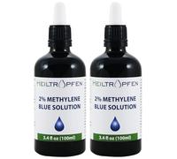 2X High-Concentration 2% Methylene Blue Solution | 2X 3.4 fl oz (100 ml) | Ultra-High Purity | USP Pharma Grade | Third-Party Tested | Formaldehyde-Free | Set of Two | Glass Bottle | Heiltropfen®