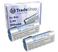2x High-Performance Battery 900 mAh / 2.4 V / 2 Wh for Philips Bodygroom Series 7000 TT2040/32 TT2030 TT2029 BG2024/32 BG2026/32 BG2036/32 R36#92 R45#54 Trim and Shave