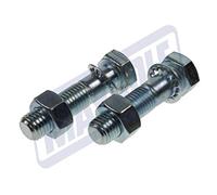 2x HIGH TENSILE ZINC PLATED (8.8) TOWBALL NUTS & BOLTS M16 x 65mm MP248 MAYPOLE