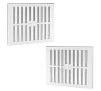 2X Hit & Miss White Adjustable Large Air Vent 11.25" x 10.5" Ventilator Cover