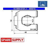 2X HOLDING BRACKET, BRAKE HOSE ATE 03.5004-0101.1