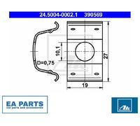 2x Holding Bracket, brake hose ATE 24.5004-0002.1