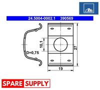 2X HOLDING BRACKET, BRAKE HOSE ATE 24.5004-0002.1