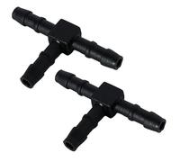 2x Hose Tube Pipe 3-way T-Piece Splitter Connector 5mm Tube Pipe Connector Joiner Air Fuel Water - FREE FIRST CLASS UK POSTAGE!