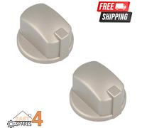 2X Indesit DIM51K.AIXGB Control Knob Inox Silver Oven
