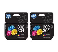 2X Hp 302 / 304 Colour Ink Cartridges -B7Rt6Ae