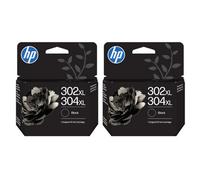 2X Hp 302Xl / 304Xl Black Ink Cartridges