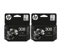 2x Genuine Original HP 308 Black Ink Cartridges for HP DeskJet 4310 Printers