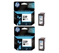 GENUINE PACK OF 2 HP 339 BLACK CARTRIDGES C8767EE FAST POSTAGE 2 YEAR GUARANTEE