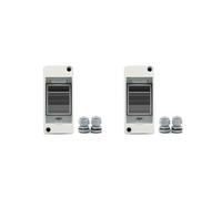 2X HT-2 IP65 Waterproof Distribution Breaker Box Panel Installation 2 WAY PC Outdoor Electrical MCB Solar Junction Box