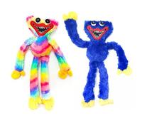 2x Huggy Wuggy Age 2+ and Kissy Missy Plush Toys from Christmass Horror Video Game. Toy Factory Stuffed Plush Toys for Children and Adults.
