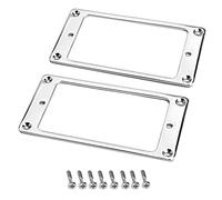 2x Humbucker Pickup Ring Bottom Frame for LP Electric Guitar Chrome