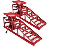 2x Hydraulic Car Ramps Heavy Duty Adjustable 5 Ton Service Ramps Pair