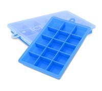 2x Ice Cube Moulds Set of 2 à 15 compartments Ice Cube Silicone Moulds with Lid