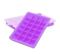 2x Ice Cube Moulds Set of 2 à 24 compartments Ice Cube Silicone Moulds with Lid