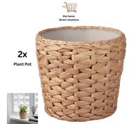 2x IKEA FRIDFULL Plant Pots Natural Water Hyacinth Indoor Home Décor 12cm
