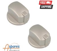 2x Indesit FIM31K.AIXGB Control Knob Inox Silver Oven