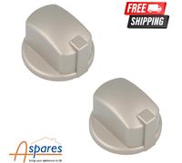 2x Indesit FIM33K.AIXGB Control Knob Inox Silver Oven