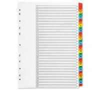 2X Index A4 Multi-Punched 1-31 Reinforced Multi-Colour Numbered Tabs KF01522