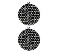 2x Induction Cooktop Protect Mat for Induction Stove Cooktop Cover Kitchen 22CM, Black