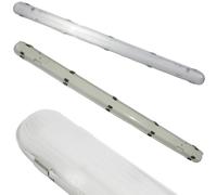 2x IP65 LED BattenLight Fitting 4FT 24W 2400lm 4000K Non Corrosive Warehouse