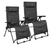 2x ISABELLA FREJA RECLINING CHAIR CAMPING FOLDING GARDEN BBQ OUTDOOR CAMP SEAT