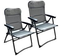 2x ISABELLA NANNA CAMPING CHAIRS RECLINING FOLDABLE LIGHTWEIGHT OUTDOOR SEAT