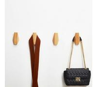 2X Japanese Style Solid Wood Hook Wall Hanging Decoration Household Towel Key Hook Fitting Room Coat Hooks