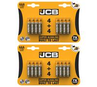 2X Jcb Aaa Super Alkaline Batteries - Pack Of 4+4