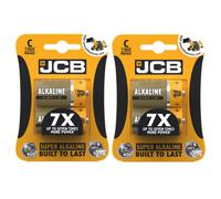 2X Jcb C Size Super Alkaline Batteries - Pack Of 2