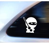 2X JDM Ninja Vinyl Decal Car Sticker, Car Window Bumper Sticker, Motorhome Caravan Sticker, 110mm