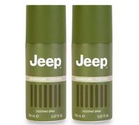 2X JEEP ADVENTURE DEO SPRAY 150ML BRAND NEW - Pack of 2