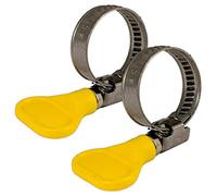2X Jubilee Band Hose Clamps Yellow - 16-25m Yellow - fits 1" Hosing