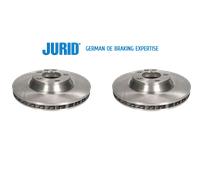 2x Jurid 562360JC-1 Brake Discs Front LH 350mm Fits VW Cayenne Q7 Touareg 02-25