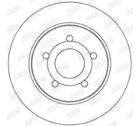 2x Jurid Brake Disc Rotors Front Solid Fits Ford C-MAX Focus 03-12