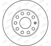 2x Jurid Brake Disc Rotors Front Solid Fits VW Caddy Golf Jetta Touran 99-13