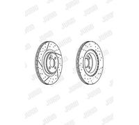 2x Jurid Brake Disc Rotors Rear Vented Fits Mini 07-16