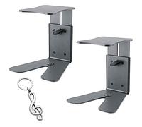 2X K&M 26772-87 Table Tripod for Studio Monitor Speaker Basalt Grey + Keepdrum Treble Clef Pendant