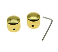 2x KAISH Import Style Gold 20mm Bass Knobs with Set Screw P Bass Knob Dome Knobs for Precision P Bass