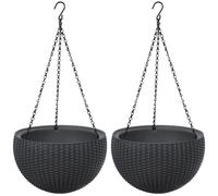 2x Keter Sphere Planter hanging planters anthracite
