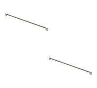 2x Keyhole Bar Pull Handle 588 x 14mm 576mm Fixing Centres Satin Nickel & Chrome