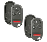2X KeylessOption Keyless Entry Remote Car Key Fob Control Shell Case Cover 4-Button Replacement for 1998 1999 2000 2001 2002 2003 Acura TL Honda Accord (KOBUTAH2T)