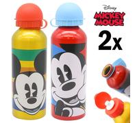 2x Kids Back to School Water Bottle 500ml Leak Proof Aluminium Sports Bottles