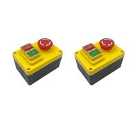 2X KJD17D 250V 16A Electromagnetic Push Button Switch Emergency Stop Switches For Electric Tools & Machine Tool