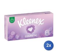 2x Kleenex Facial Tissues 80 Pack Box 3 Ply Cosmetic White Paper