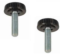 2X KNURLED Adjustable Foot Screw M4 M5 M6 Bolt KNOB Screw Plastic Steel FEET 4MM 5MM 6MM (M5x10)