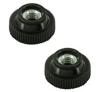 2X KNURLED Nuts Shaft M4 M5 M6 Threaded Bush Fastener Bolt KNOB Screw Plastic NUT (M6 (6mm))