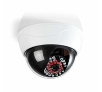 2x Konig Dummy CCTV Dome Secuity Camera with IR Infrared LEDs Light Up In Dark